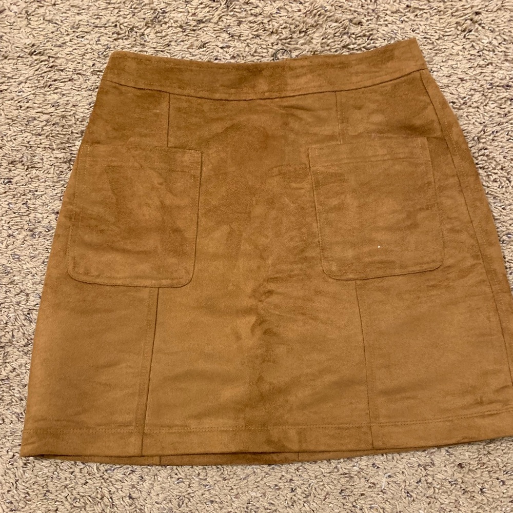 Suede skirt